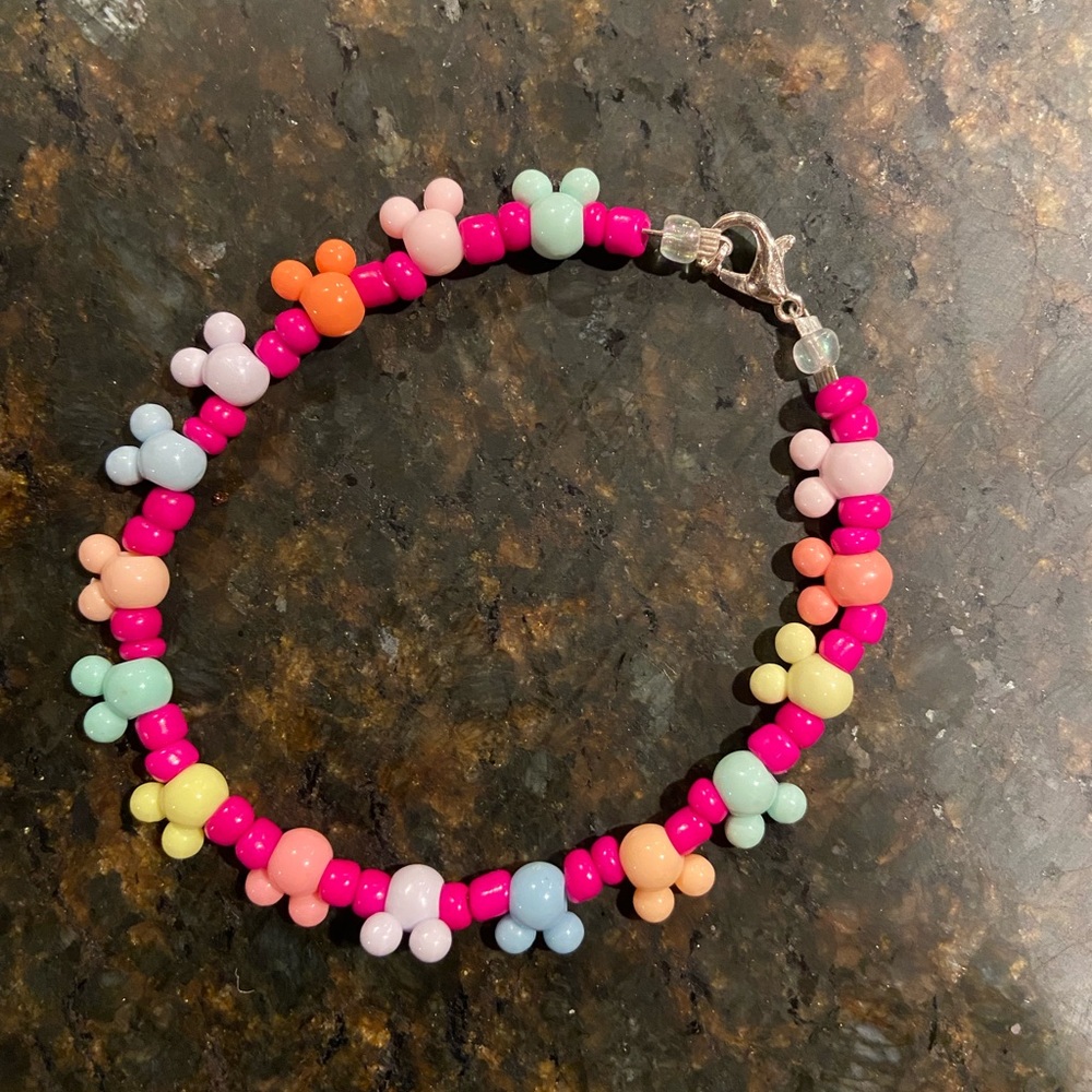 Multi color small Mickey bracelet 8” long